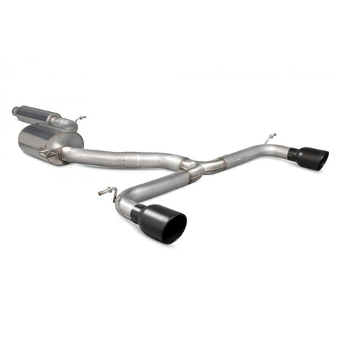 3&quot; Scorpion Resonated Cat Back Exhaust system Black Ceramic Tips