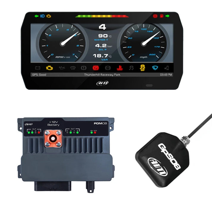 AIM PDM08 Power Distribution Module - 8 Channel With GPS Sensor, Data ...