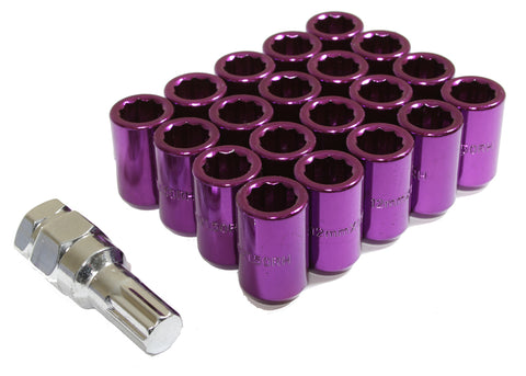 M12 x 1.5 Tuner Wheel Nut set (20) Purple