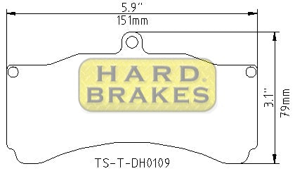 HARD BRAKE Titanium Heat Shields / shims for K-Sport 8 pot Calipers