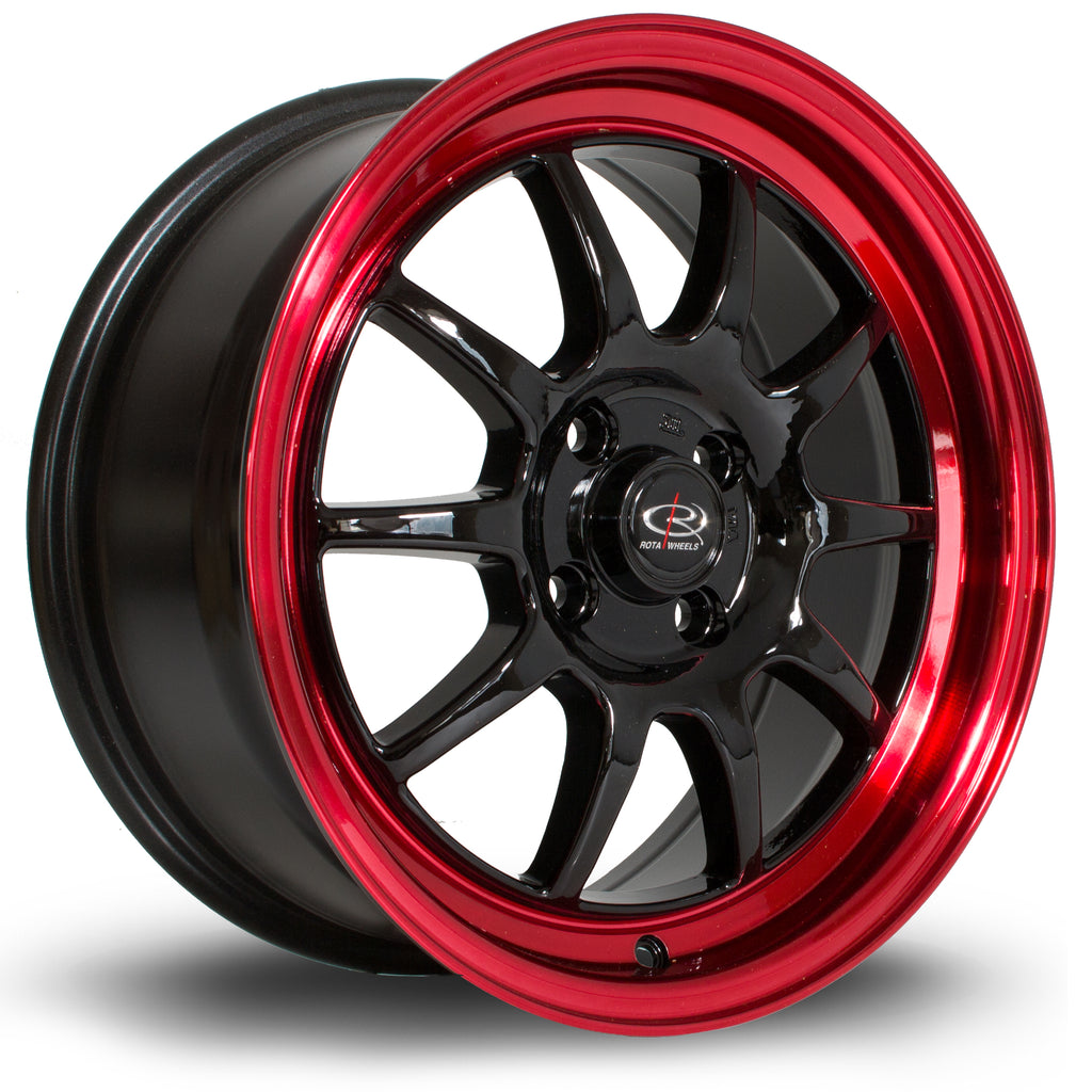 Rota GT3 16x7 4x100 ET40 BlackCRedLip Alloy wheel – GB Enterprises ...