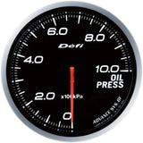 Defi Advance BF Series Oil Pressure Gauge 60mm - White, Red or Blue