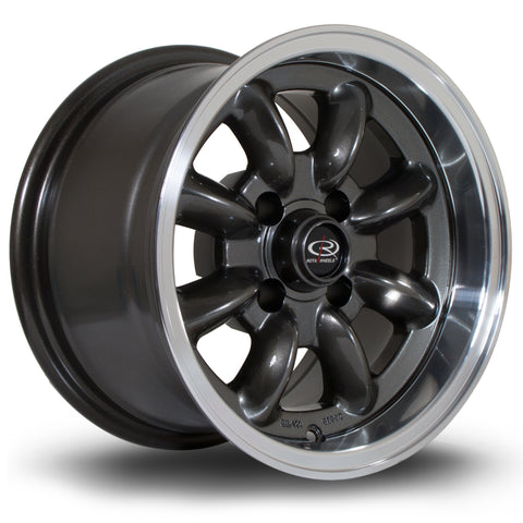Rota RBR 16x8 4x100 ET10 Gunmetal with Lip Alloy wheel